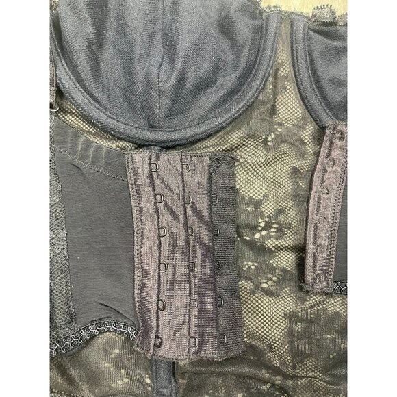 Vintage Victoria's Secret Lace Bustier 34C Black Removable Convertible Straps - Picture 8 of 8